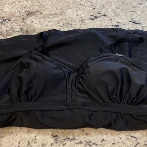 Trendsetter Black Tankini swimwear top size X - Picture 10 of 12